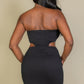 Cut Out Bandeau Bodycon Mini Dress - Farnelli