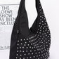 Rhinestone Studded Bindle Bag - Farnelli