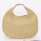 Faux Straw Metal Handle Hobo Bag - Farnelli