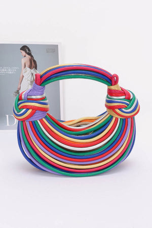 Faux Leather Rope Hobo Bag - Farnelli