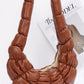 Pleated Faux Leather Crossbody Bag - Farnelli