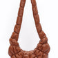 Pleated Faux Leather Crossbody Bag - Farnelli