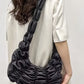 Pleated Faux Leather Crossbody Bag - Farnelli