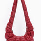 Pleated Faux Leather Crossbody Bag - Farnelli