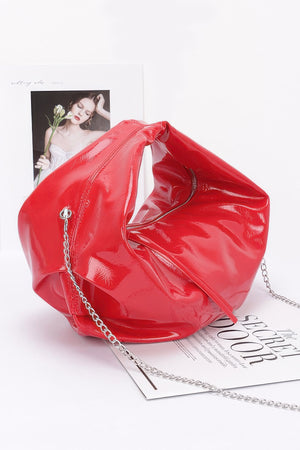 Patent Leather Hobo Bag - Farnelli
