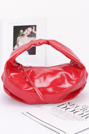Patent Leather Hobo Bag - Farnelli