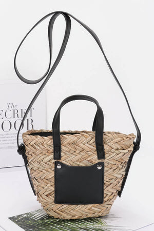 Faux Straw Small Tote Bag - Farnelli