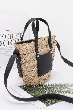 Faux Straw Small Tote Bag - Farnelli