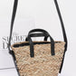 Faux Straw Small Tote Bag - Farnelli