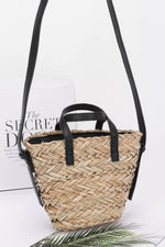 Faux Straw Small Tote Bag - Farnelli