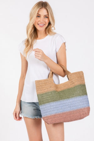 Multi Color Stripe Tote Bag - Farnelli