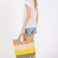 Multi Color Stripe Tote Bag - Farnelli
