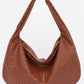 Faux Leather Braided Shoulder Bag - Farnelli