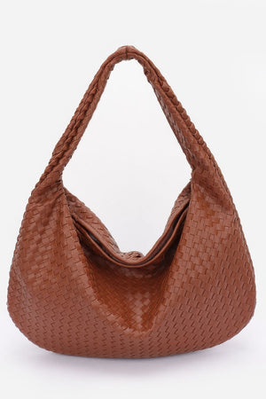Faux Leather Braided Shoulder Bag - Farnelli