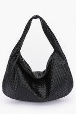 Faux Leather Braided Shoulder Bag - Farnelli