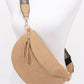 Faux Leather Fanny Pack W/ Multi Color Strap - Farnelli