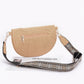 Faux Leather Fanny Pack W/ Multi Color Strap - Farnelli