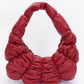 Pleated Faux Leather Shoulder Bag - Farnelli