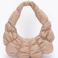 Pleated Faux Leather Shoulder Bag - Farnelli
