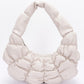 Pleated Faux Leather Shoulder Bag - Farnelli