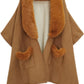 Faux Fur Collar Kimono - Farnelli
