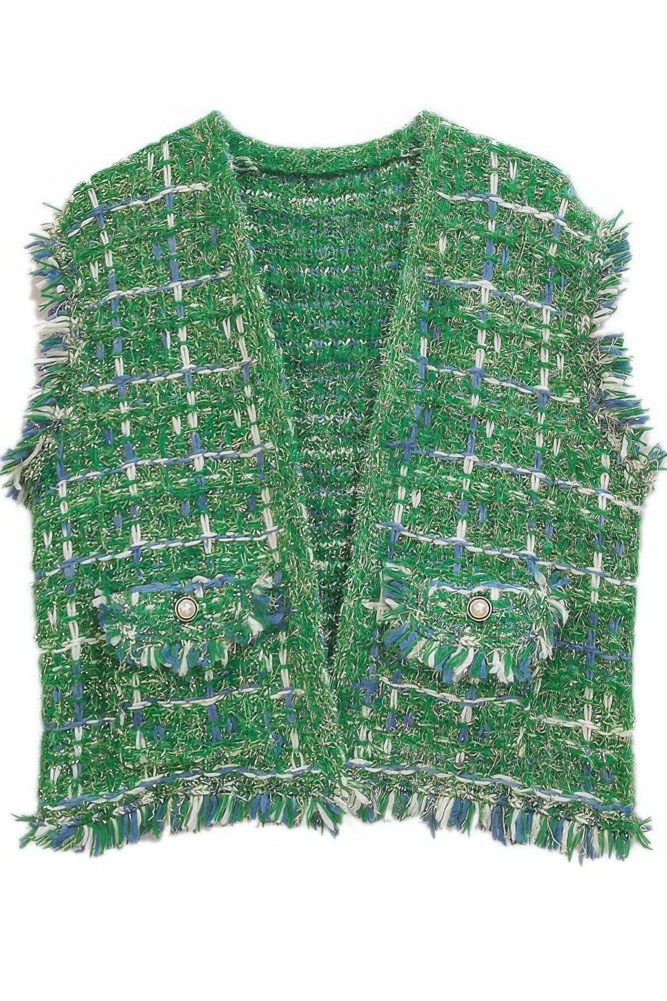 Plaid Tweed Vest - Farnelli