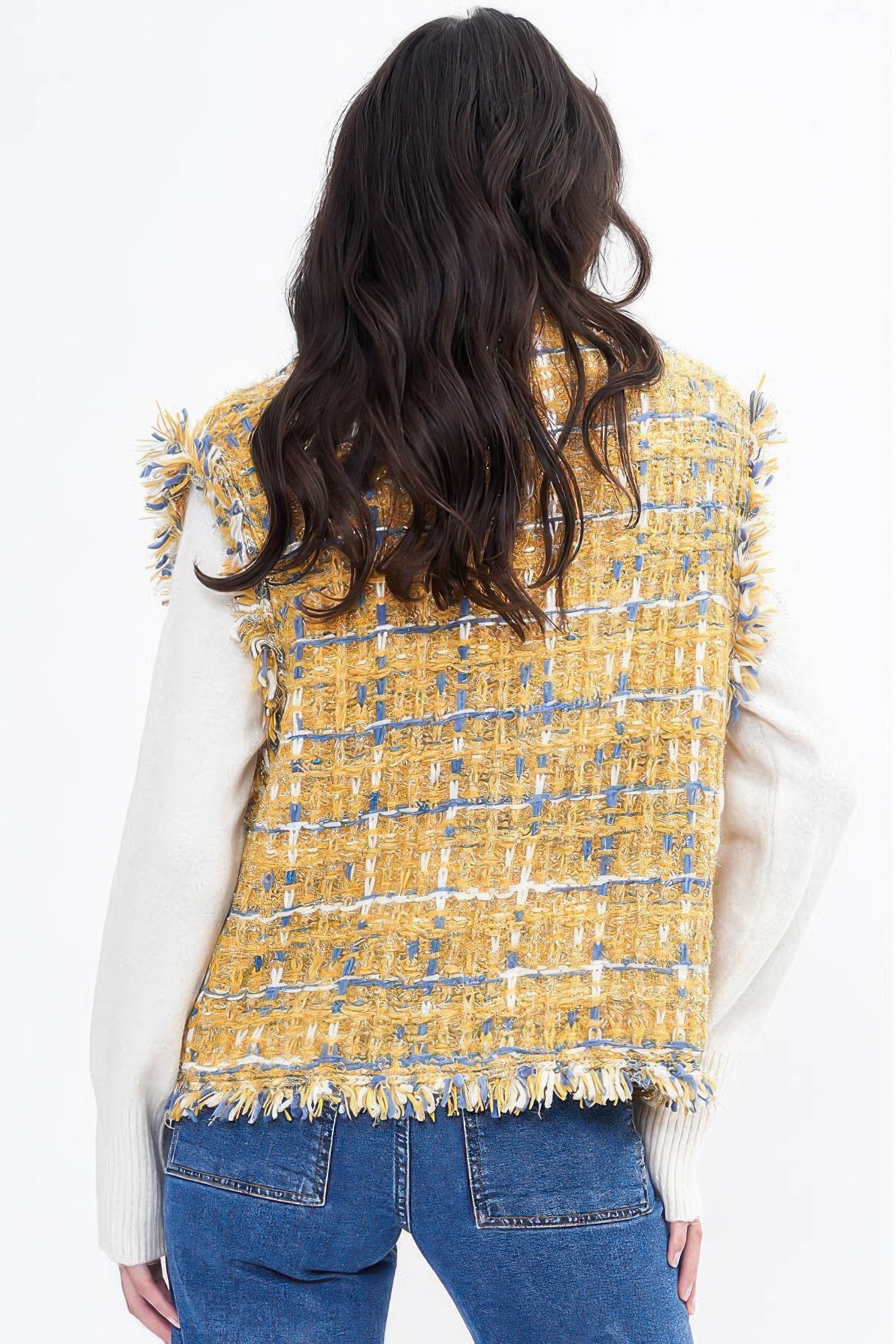 Plaid Tweed Vest - Farnelli