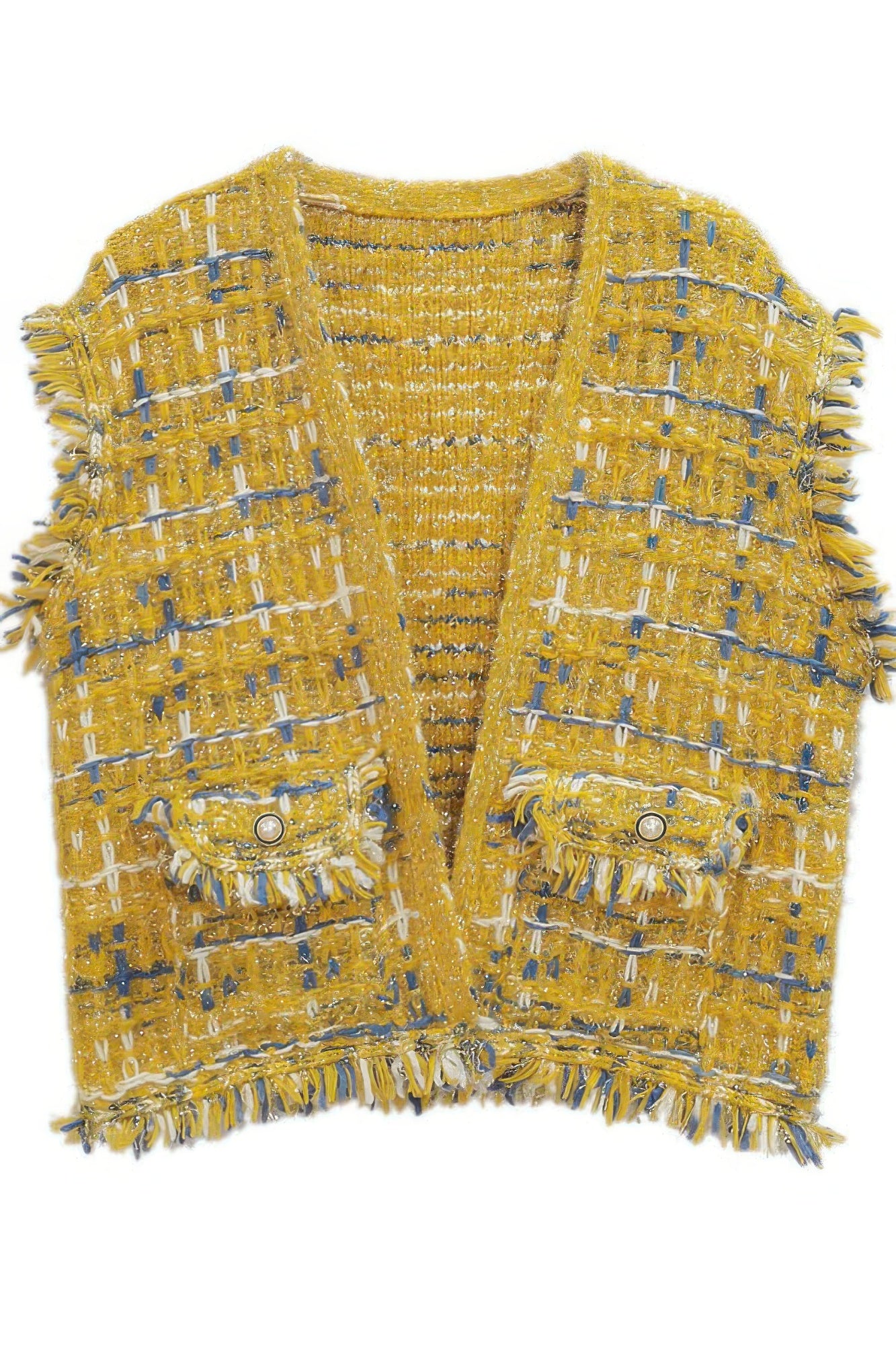 Plaid Tweed Vest - Farnelli