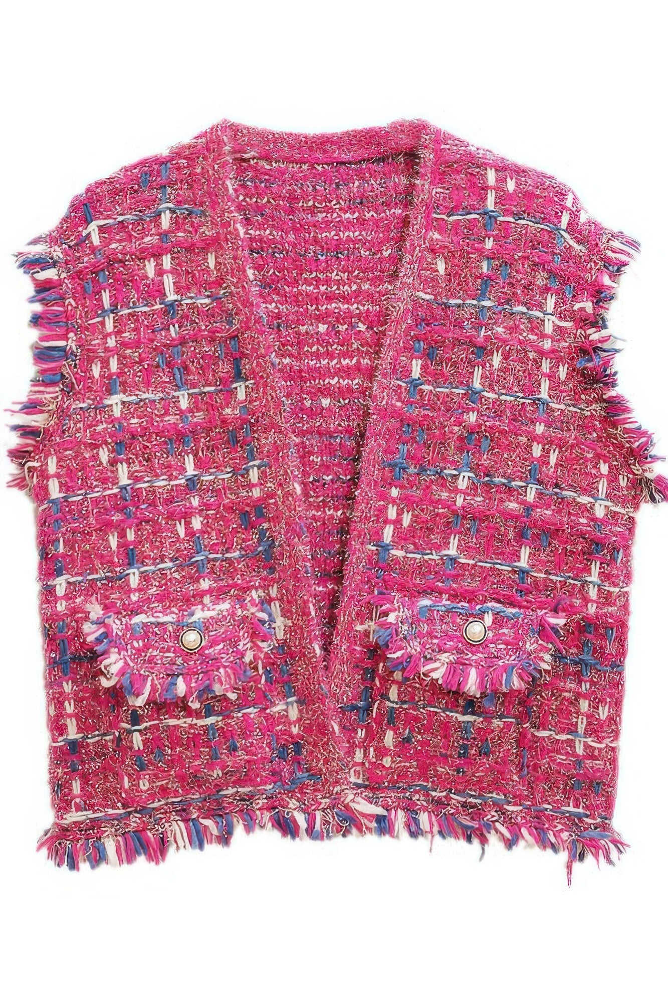 Plaid Tweed Vest - Farnelli