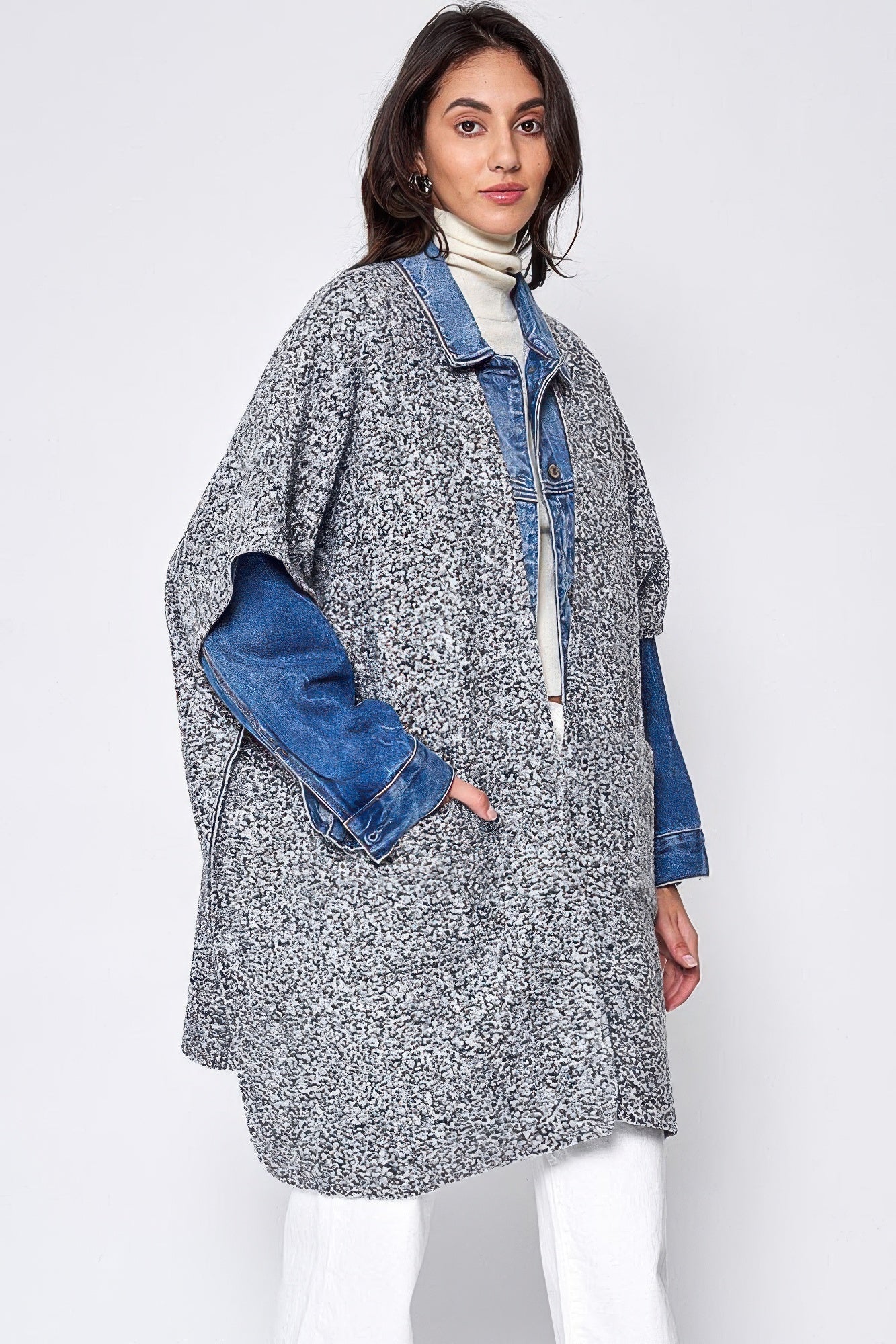 Open Front Pocket Kimono - Farnelli