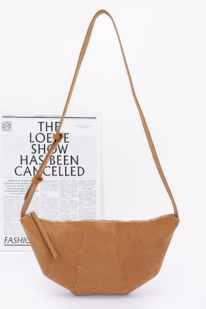 Faux Suede Croissant Bag - Farnelli