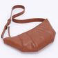 Faux Leather Croissant Bag - Farnelli