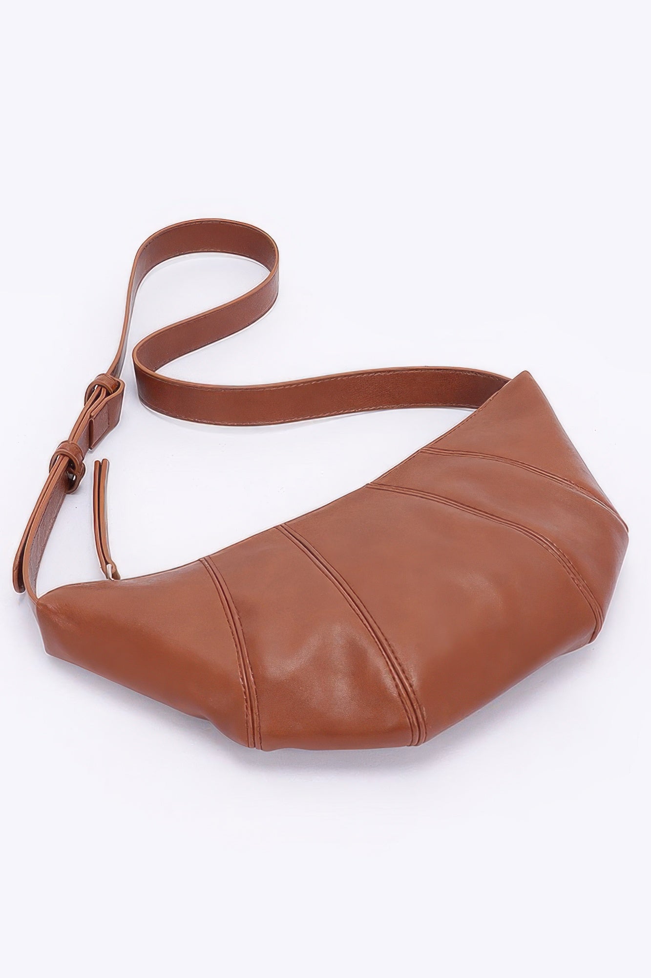 Faux Leather Croissant Bag - Farnelli