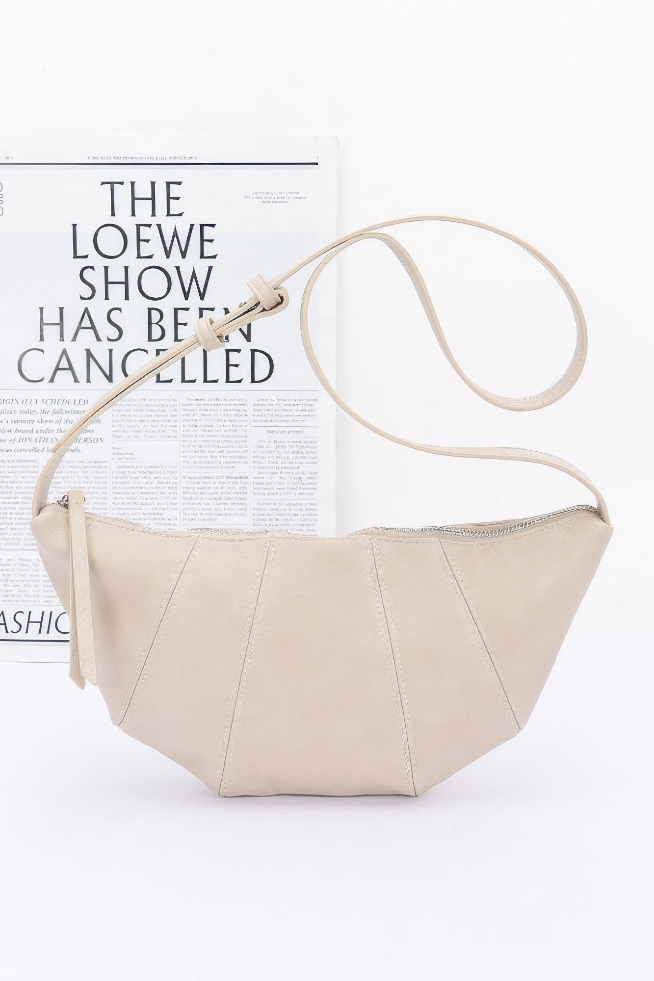 Faux Leather Croissant Bag - Farnelli