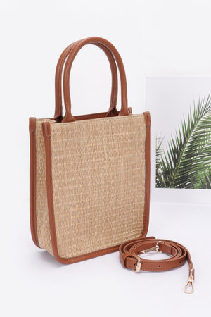 Faux Straw Tote Bag - Farnelli