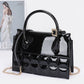 Embossed Enamel Top Handle Bag - Farnelli