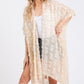 Distressed Pattern Tassel Kimono - Farnelli