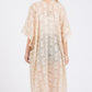Distressed Pattern Tassel Kimono - Farnelli