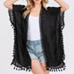 Crochet And Tassel Trim Cover Up - Farnelli