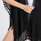 Crochet And Tassel Trim Cover Up - Farnelli