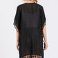 Crochet And Tassel Trim Cover Up - Farnelli