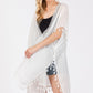 Crochet And Tassel Trim Cover Up - Farnelli
