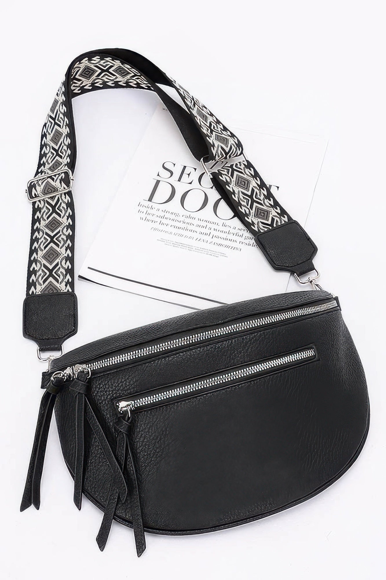Faux Leather Crossbody Bag Belt - Farnelli