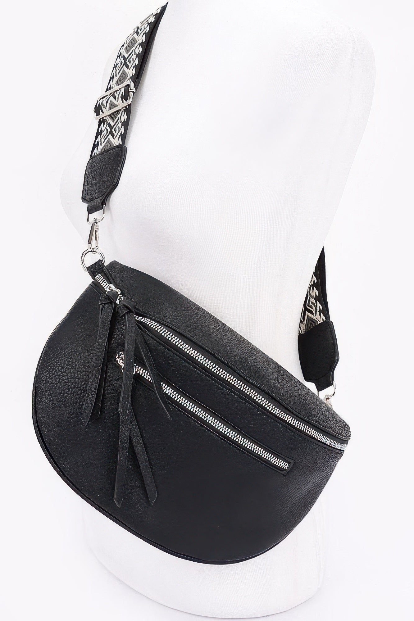 Faux Leather Crossbody Bag Belt - Farnelli
