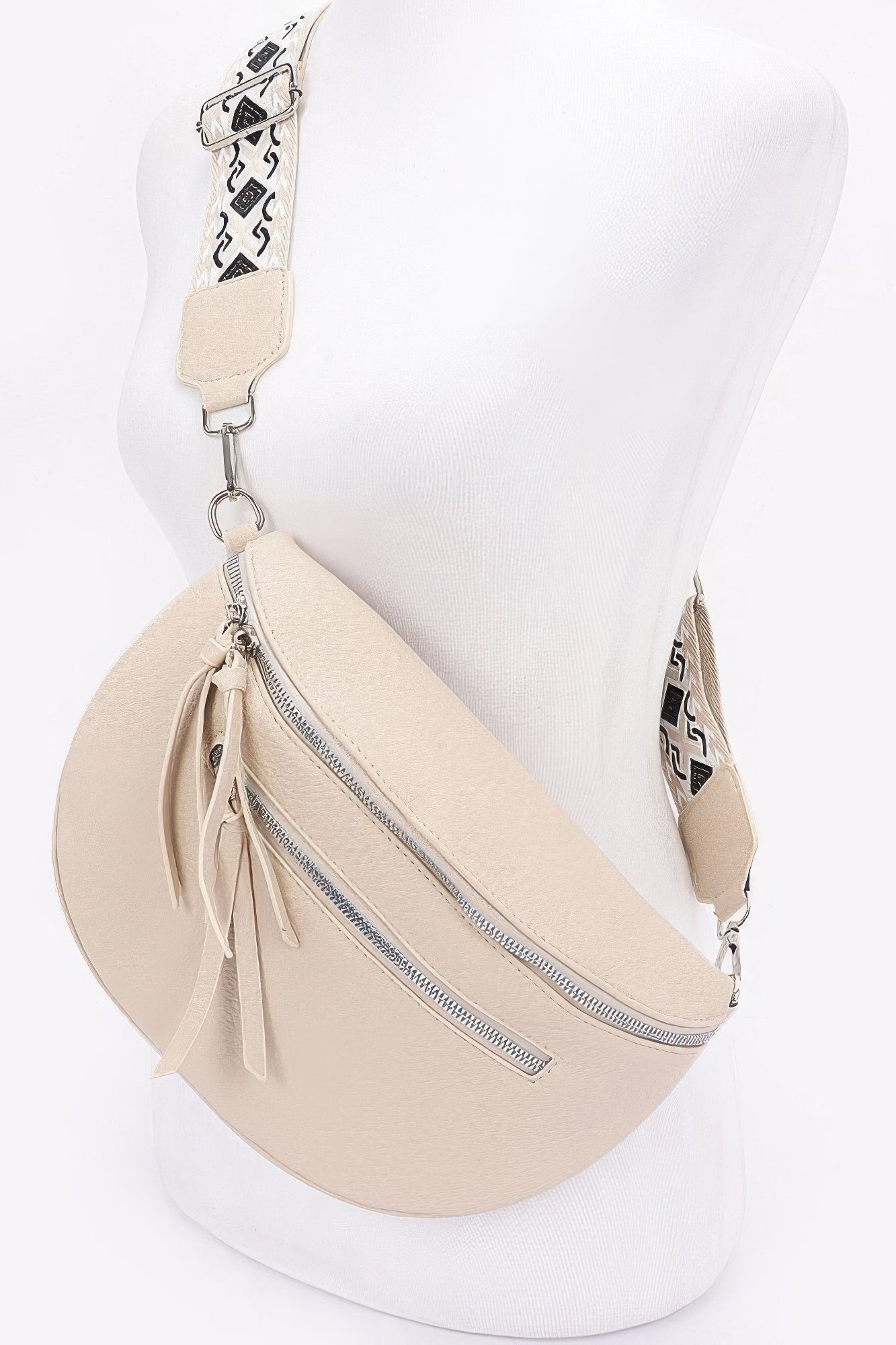 Faux Leather Crossbody Bag Belt - Farnelli