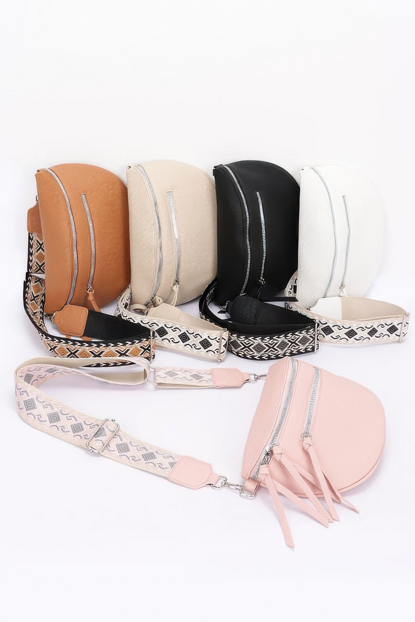 Faux Leather Crossbody Bag Belt - Farnelli