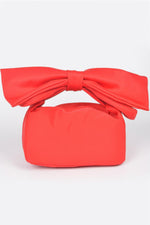 Nylon Bow Handle Women's Clutch Bag - Farnelli