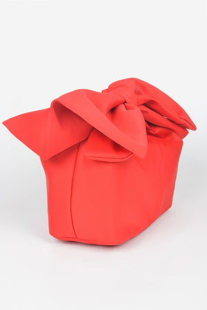 Nylon Bow Handle Women's Clutch Bag - Farnelli