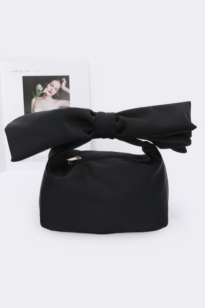 Nylon Bow Handle Women's Clutch Bag - Farnelli