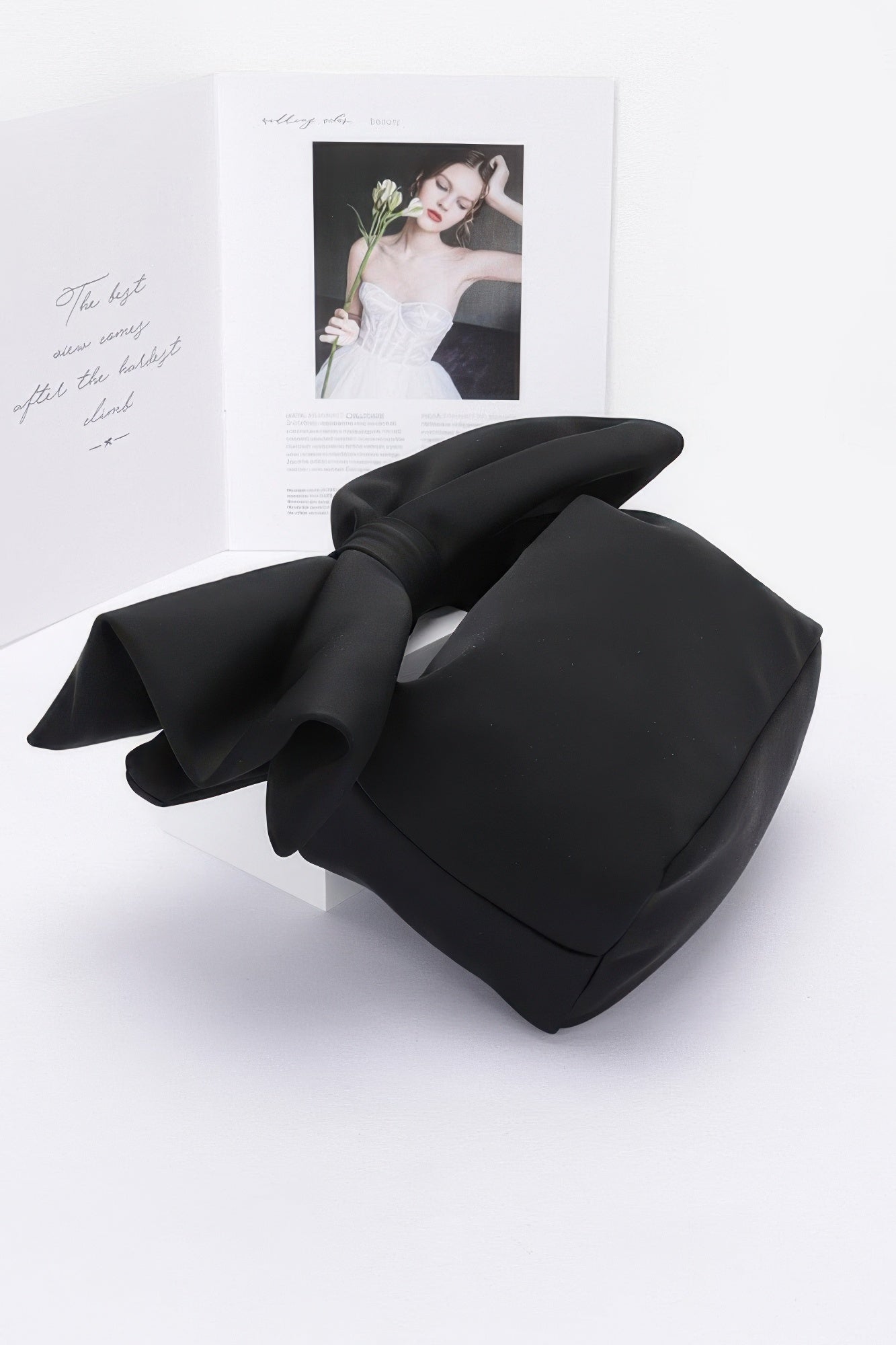 Nylon Bow Handle Women's Clutch Bag - Farnelli